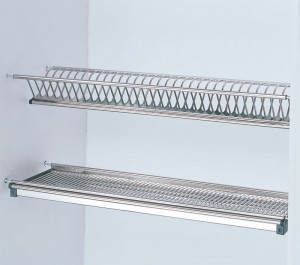 GIÁ ĐỂ BÁT ĐĨA 2 TẦNG INOX 304 CAO CẤP CÓ KHAY HỨNG NƯỚC EDEL